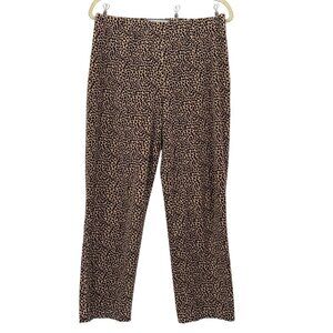 Vintage Real Clothes Womens 6 Pants Velvet Cheetah Animal Print Tan Brown